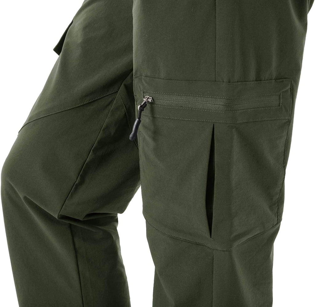 Rdruko Women's Hiking Cargo Pants Water-Resistant Quick Dry UPF 50+ Travel Camping Work Pants Zipper Pockets