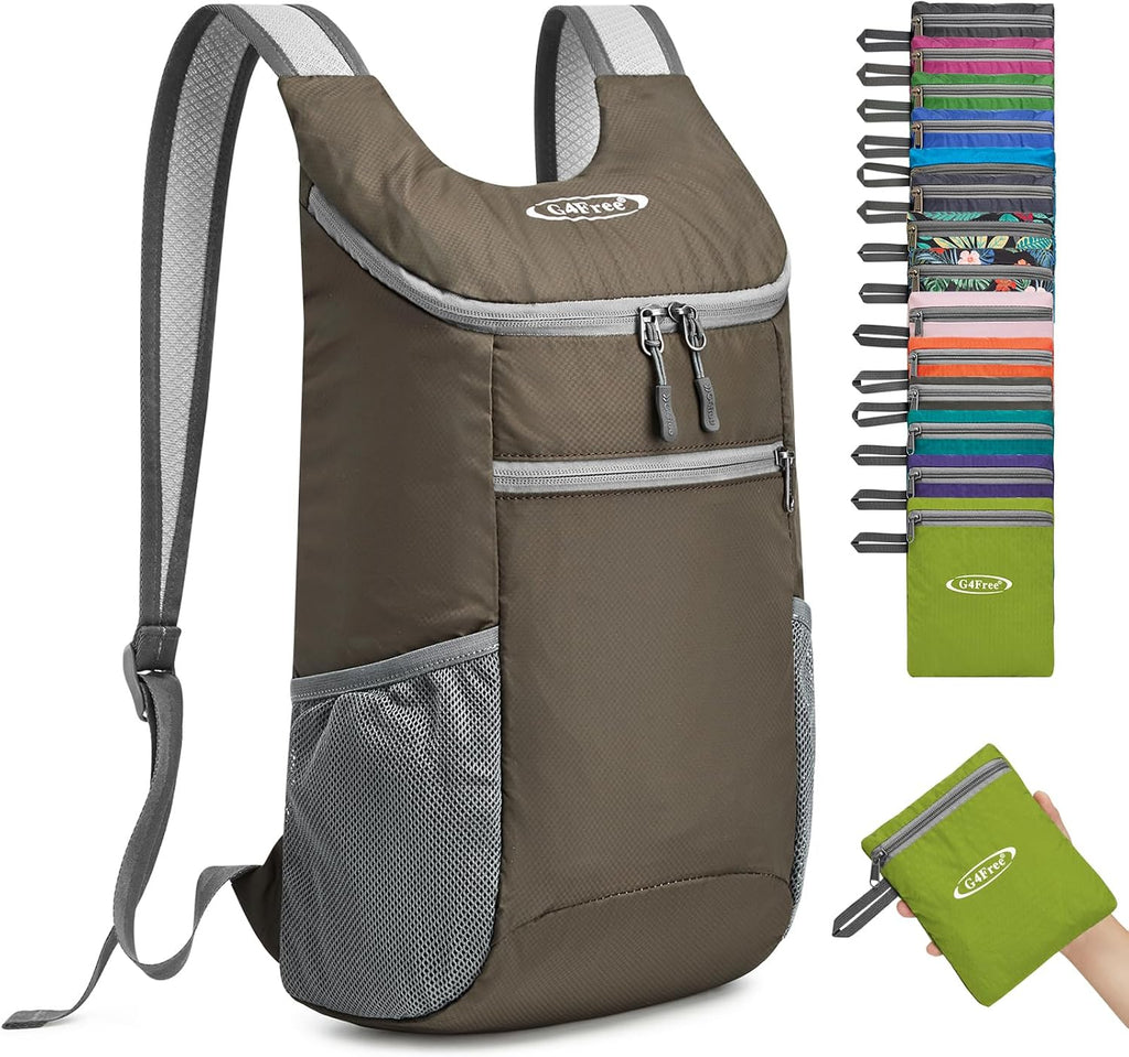 G4Free Ultra Lightweight Small Rucksack Foldable Backpack Packable Rucksack 11L for Travelling Walking Cycling Hiking or Multipurpose Daypacks Unisex, Dark Green 2, 11L, Casual