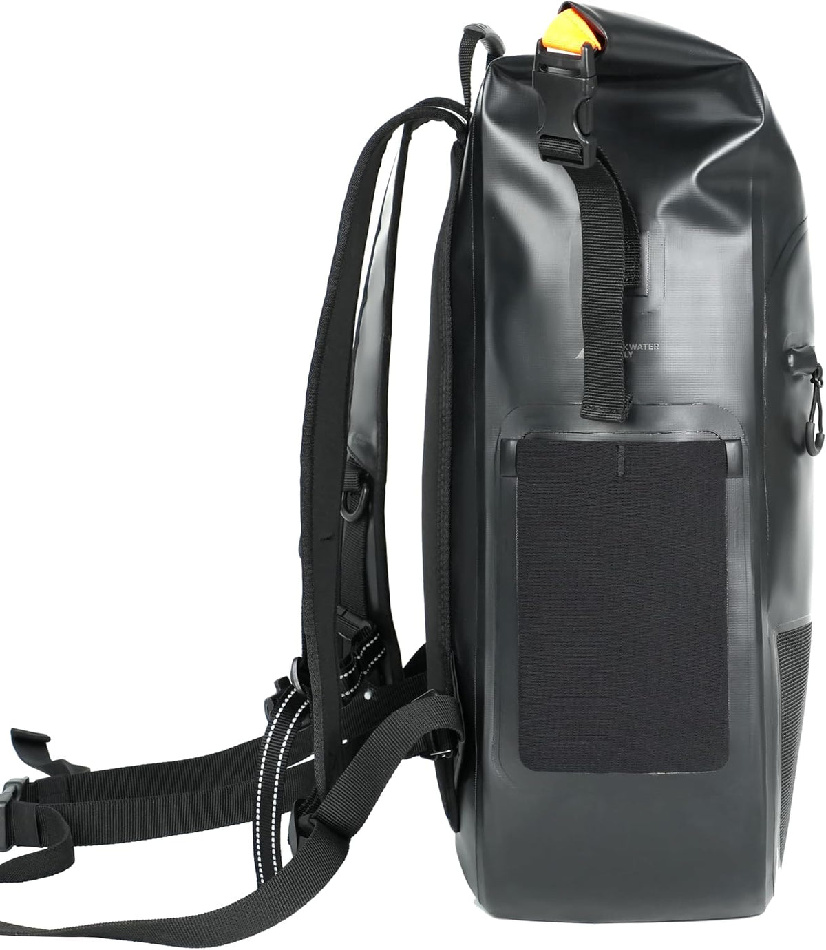Breakwater Supply™ Meanhigh Dry Bag Waterproof Rolltop Backpack, 25L, Medium/Large, for Water Sports, Moto, Hiking, Camping, with Lightweight Fast-Drying Padding (Black)