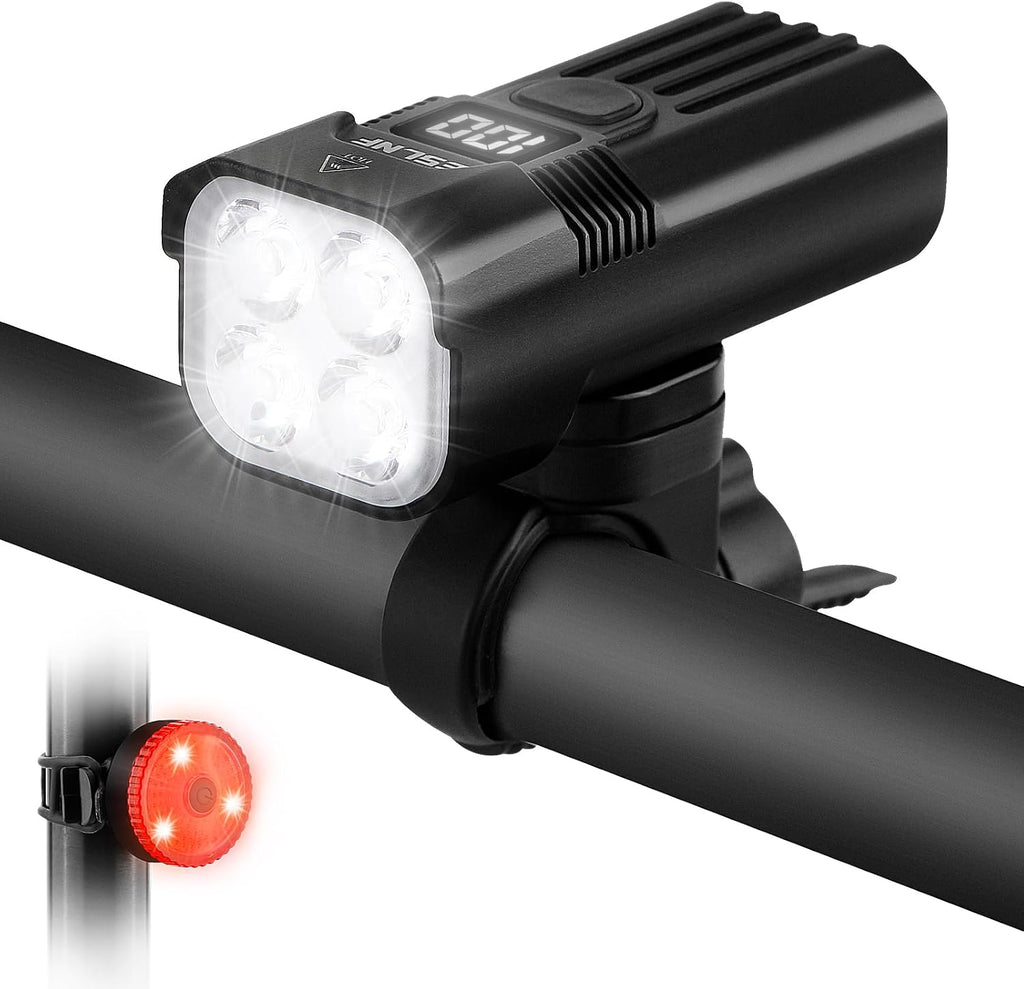 Bike Light for Night Riding, 2000LM Bicycle Headlight & Taillight