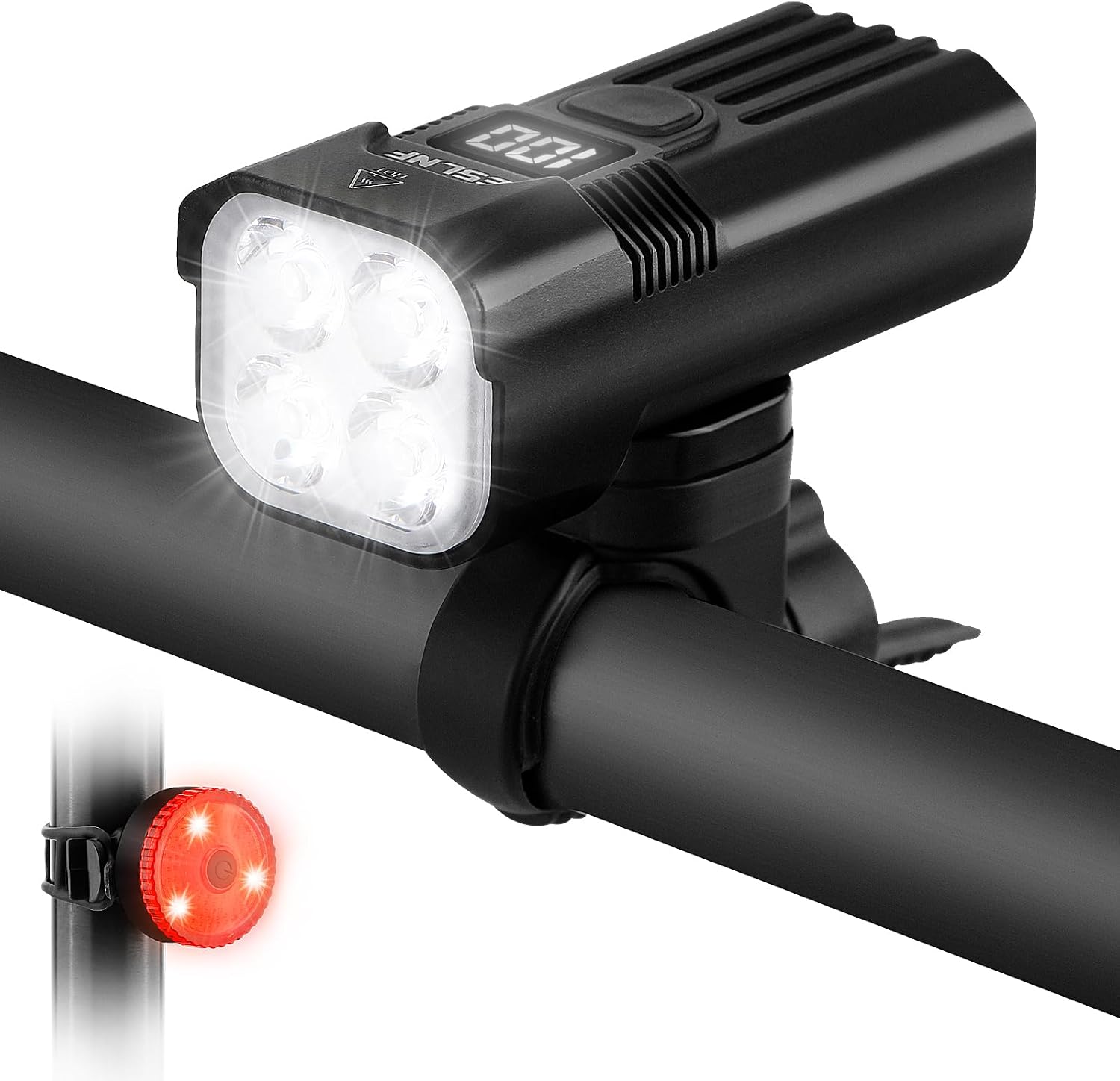 Bike Light for Night Riding, 2000LM Bicycle Headlight & Taillight