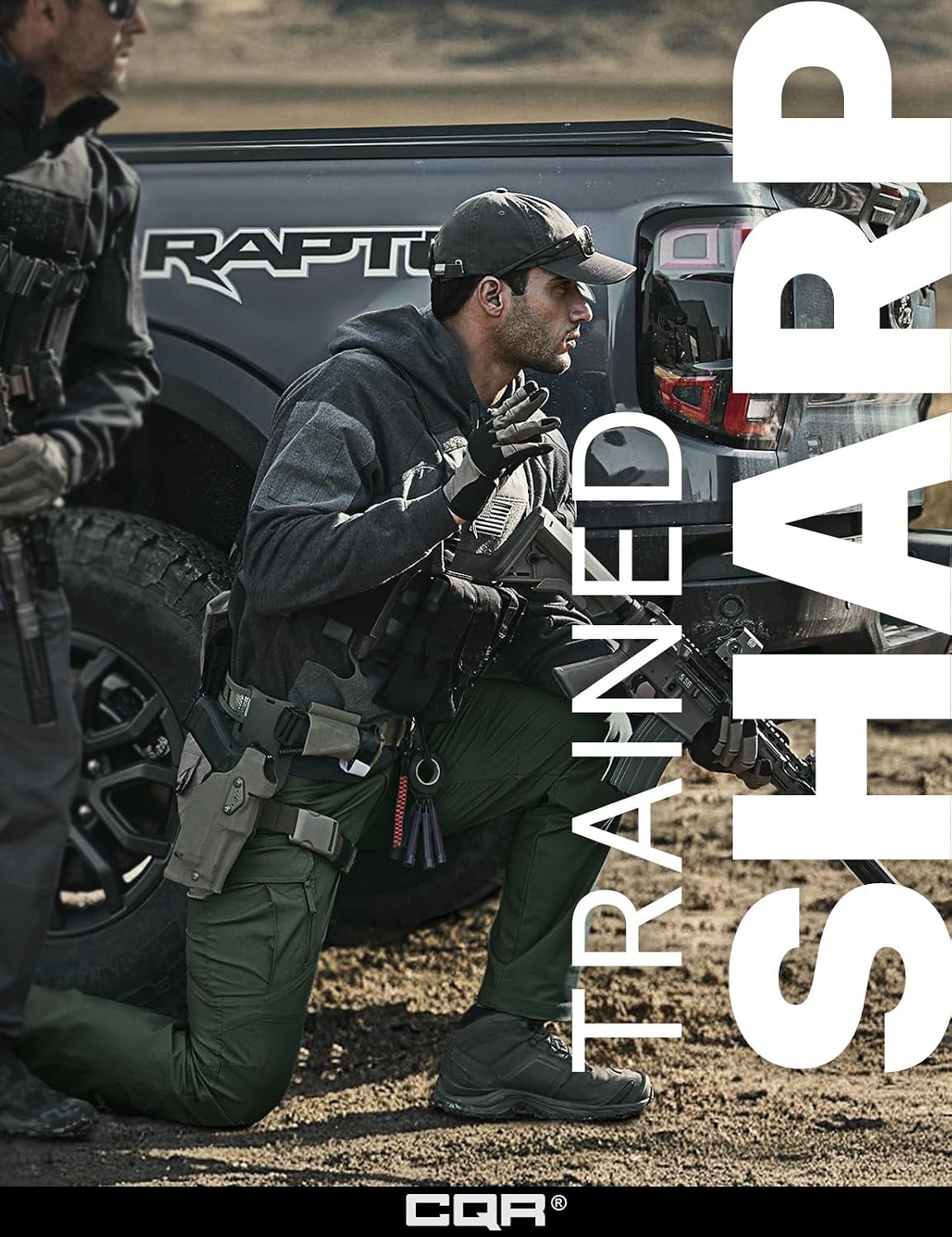 CQR Men's Flex Stretch Tactical Pants, Water Resistant Ripstop Cargo Pants, Lightweight EDC Outdoor Work Hiking Pants