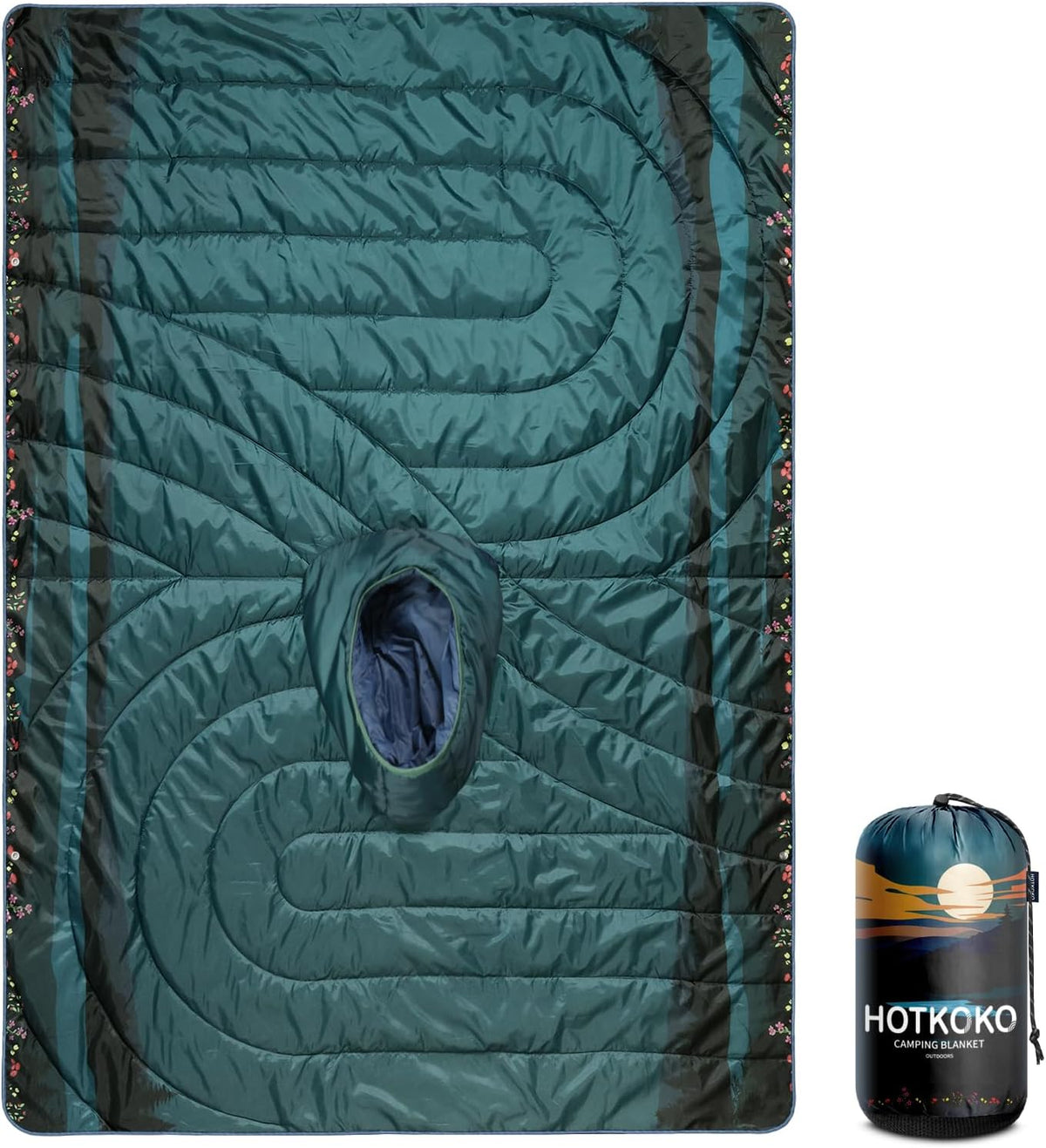 Poncho Blanket Outdoor Wearable Camping Blanket Hoodie Waterproof