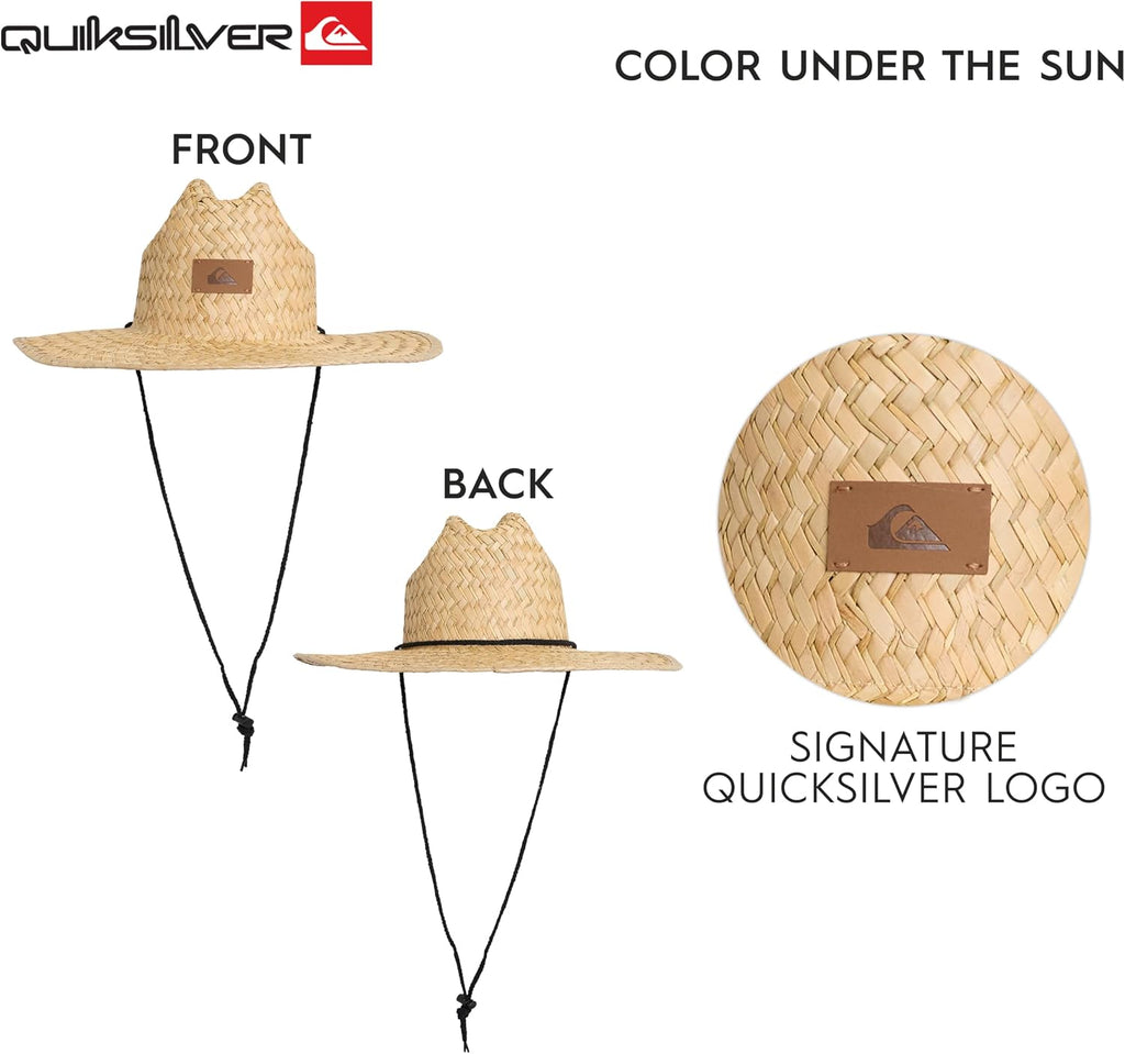 Quiksilver Men's Wide Brim Outdoor Lifeguard Straw Sun Hat