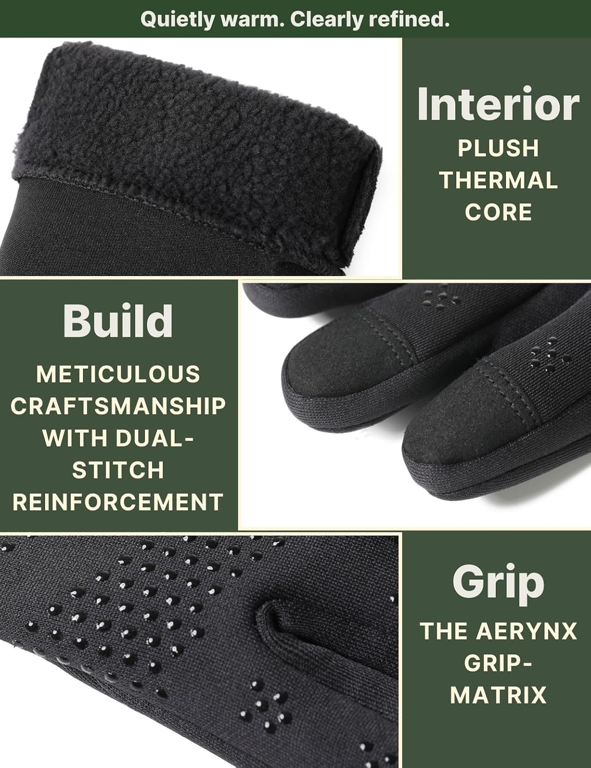 Lightweight Running Winter Gloves Touch Screen Gloves Liners for Cycling Biking for Men Women