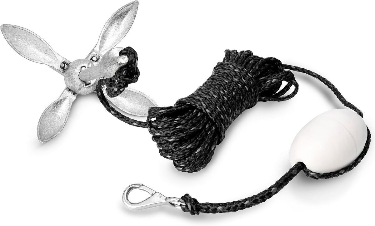 MARINE SYSTEM Boat Anchor 3.5 lb Folding Anchor, Grapnel Anchor Kit for Kayaks, Canoes, Paddle Boards