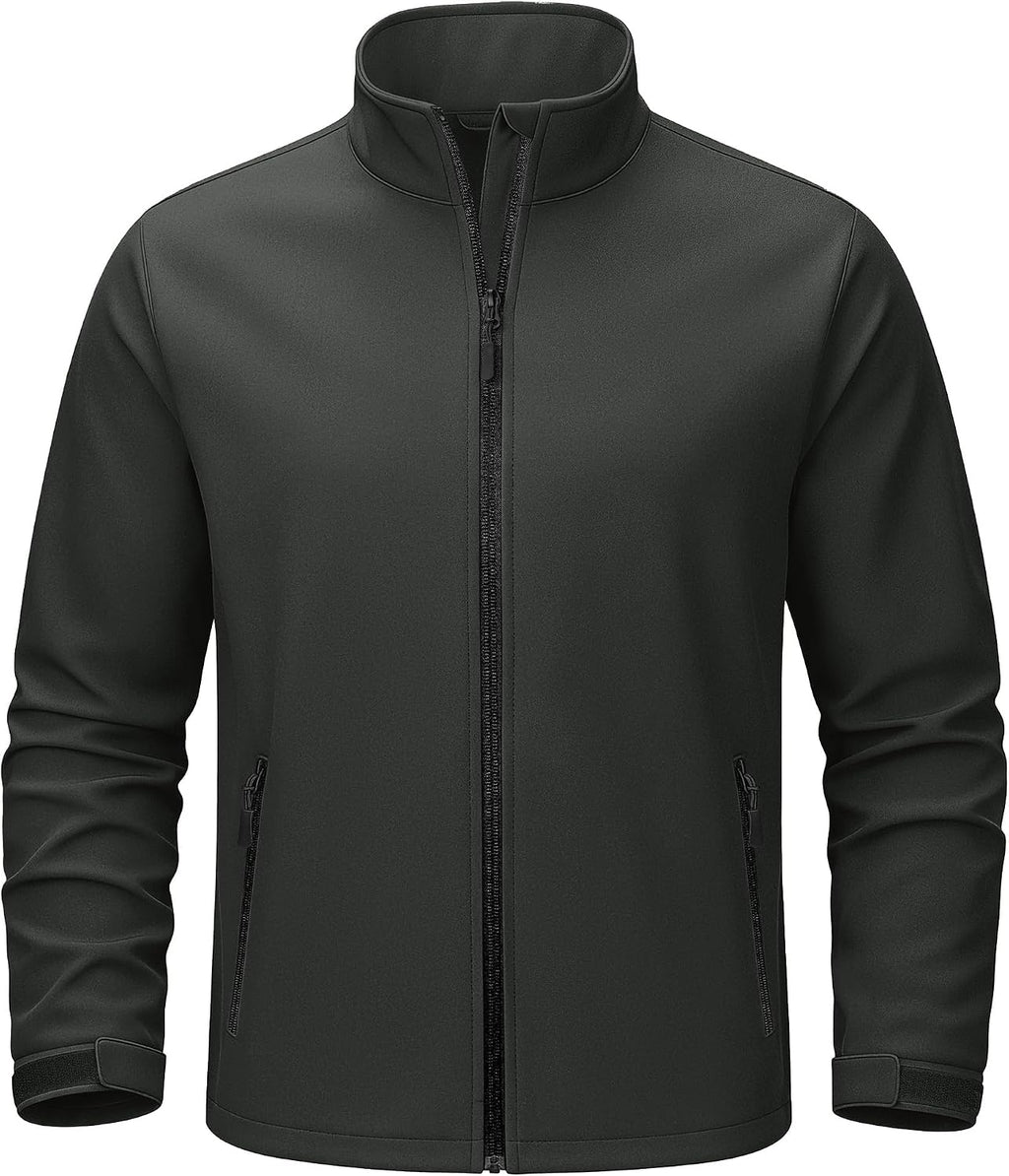 TACVASEN Men's Lightweight Softshell Waterproof Fleece Windbreaker Jacket