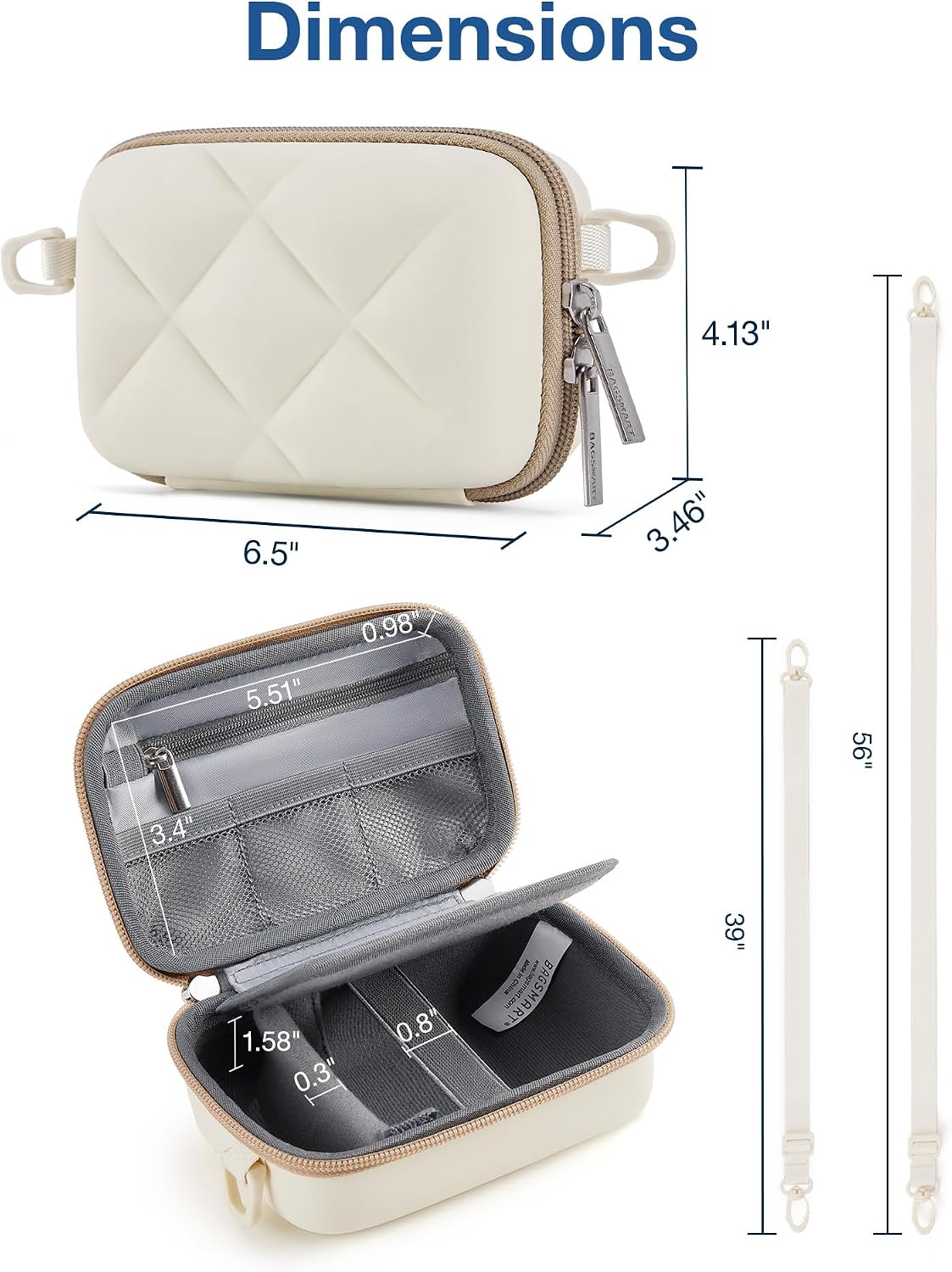 BAGSMART Digital Camera Case Protective Lightweight Camera Bag with Strap