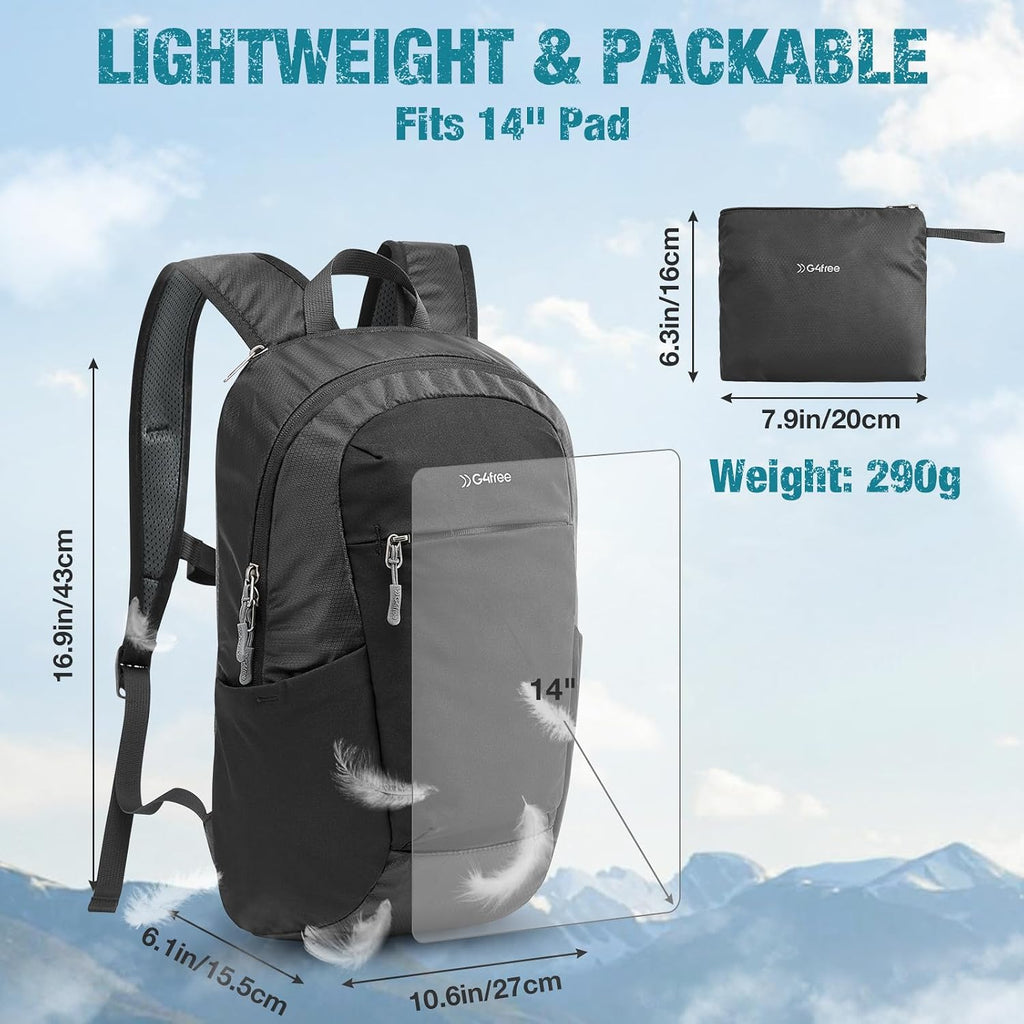 G4Free 18L Lightweight Packable Hiking Backpack for Men Women