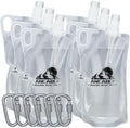 Ancable 33oz Collapsible Water Bottles, 6-Pack Reusable Travel Foldable Water Bottles for Hiking Camping Running Bike, BPA-Free Water Bottle