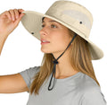 ZOORON Sun Hats for Men Women, Wide Brim Safari Hats UV Protection UPF50+ Waterproof Boonie Hats for Fishing Hiking Camping