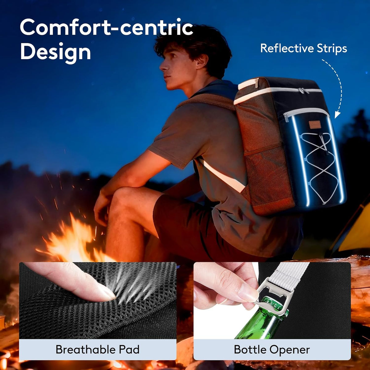 Lifewit Cooler Backpack, 30/45 Cans Insulated Picnic Backpack