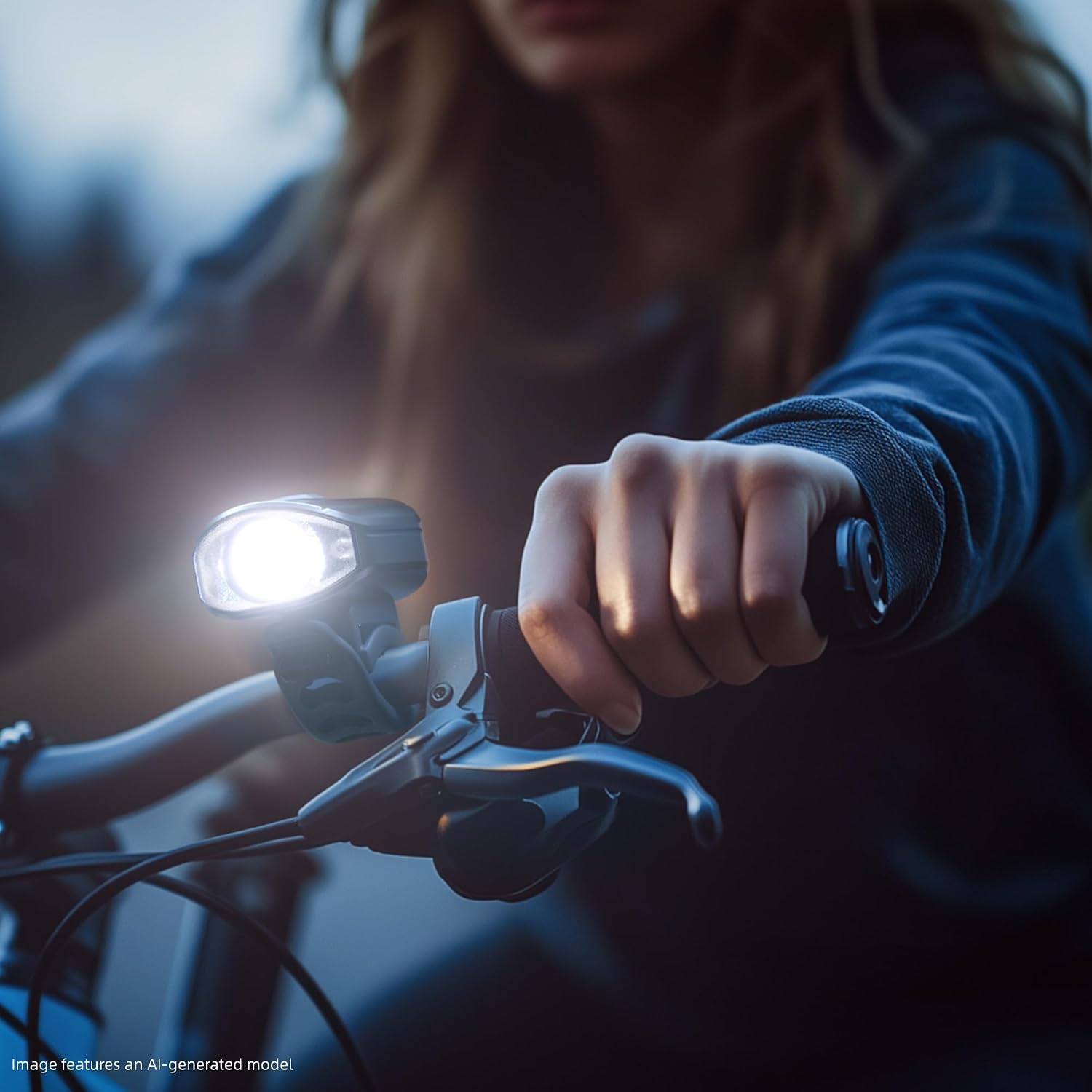 Bike Lights Set 1500LM USB Rechargeable Bicycle Headlight & Tail Light Waterproof 5 Lighting Modes Fits Bicycles for Road and Mountain