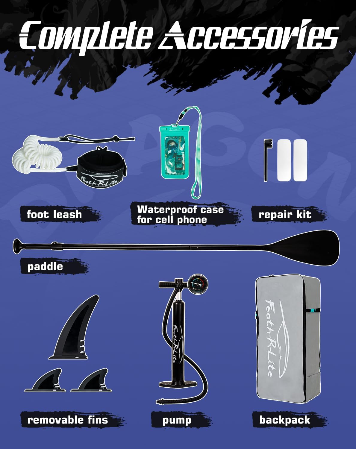 FunWater Inflatable Stand Up Paddle Board with Beginners SUP Accessories