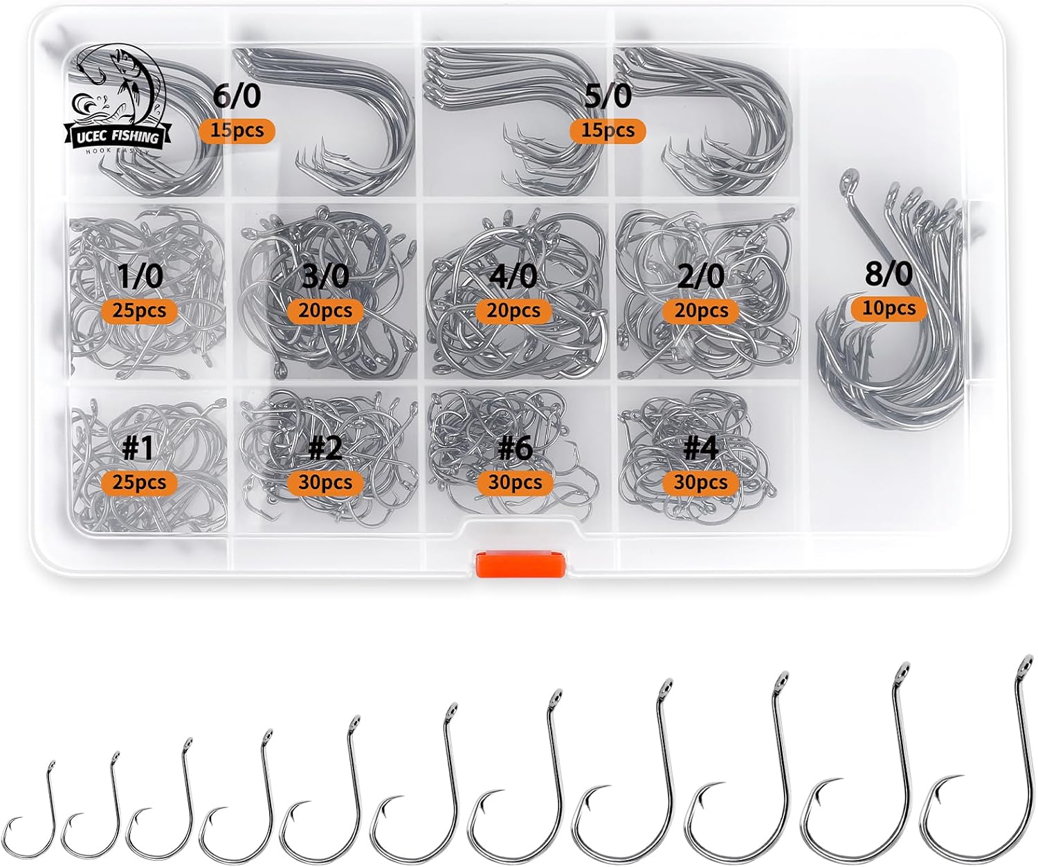 UCEC Circle Hooks Saltwater Fishing Hooks for Catfish Octopus Fish Hook