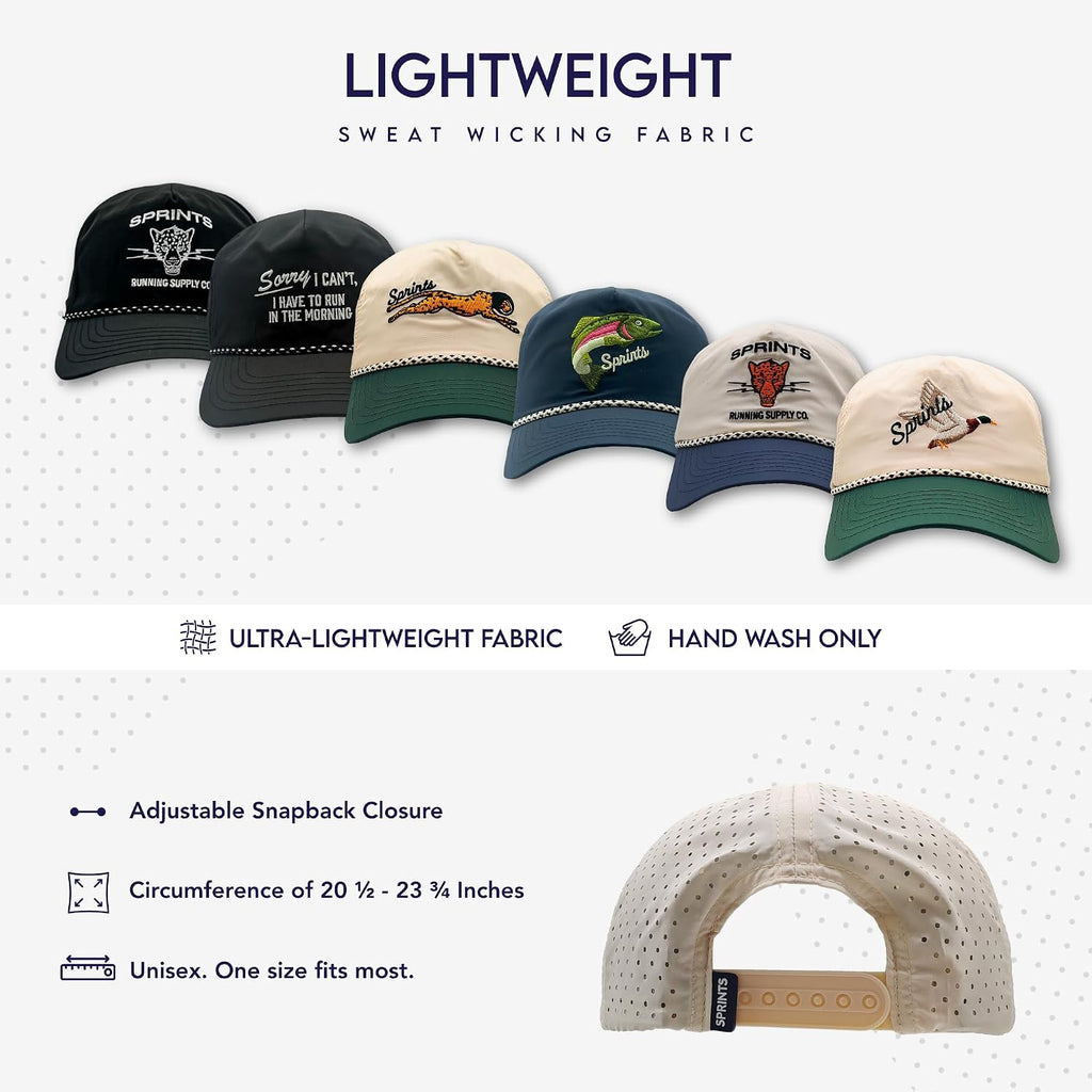 Sprints Semi-Structured EZ Rope Snapback | Lightweight, Quick Dry, Sport Hat, One Size, Unisex