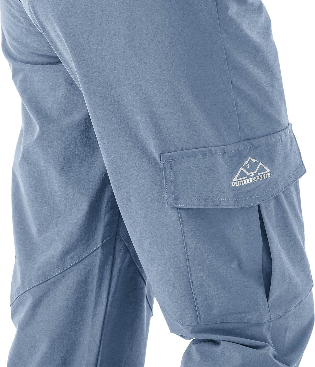 Rdruko Women's Hiking Cargo Pants Water-Resistant Quick Dry UPF 50+ Travel Camping Work Pants Zipper Pockets