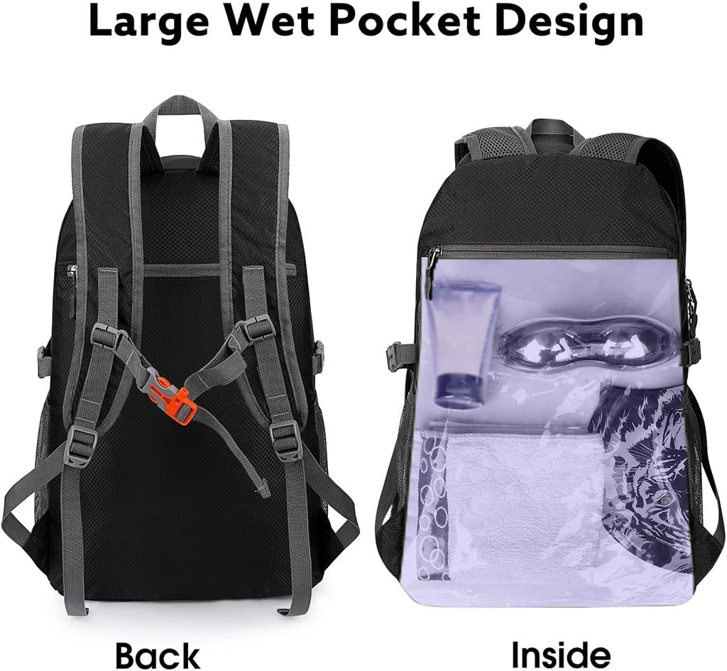 G4Free 40L Lightweight Packable Hiking Backpack, Waterproof Travel Daypack