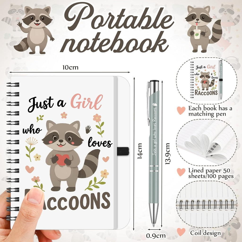 Gilprop 6 Pcs Raccoon Lover Gift: Just Girl Who Loves Raccoons