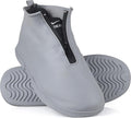 Waterproof Shoe Covers Slip-Resistant Overshoes Newly Upgraded and Latest Model for Men Women, Reusable Rain Boots for Outdoor, Cycling, Hiking, Work (Grey, M (Women 6-7.5, Men 5-6.5))