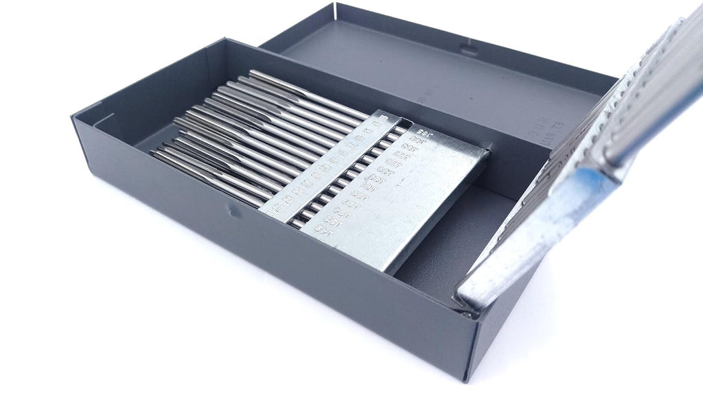 Accusize Industrial Tools 60 Pcs No.1 to No.60 Hss Ansi Chucking Reamer Set in Huot USA Index Metal Box, 5500-Sk00