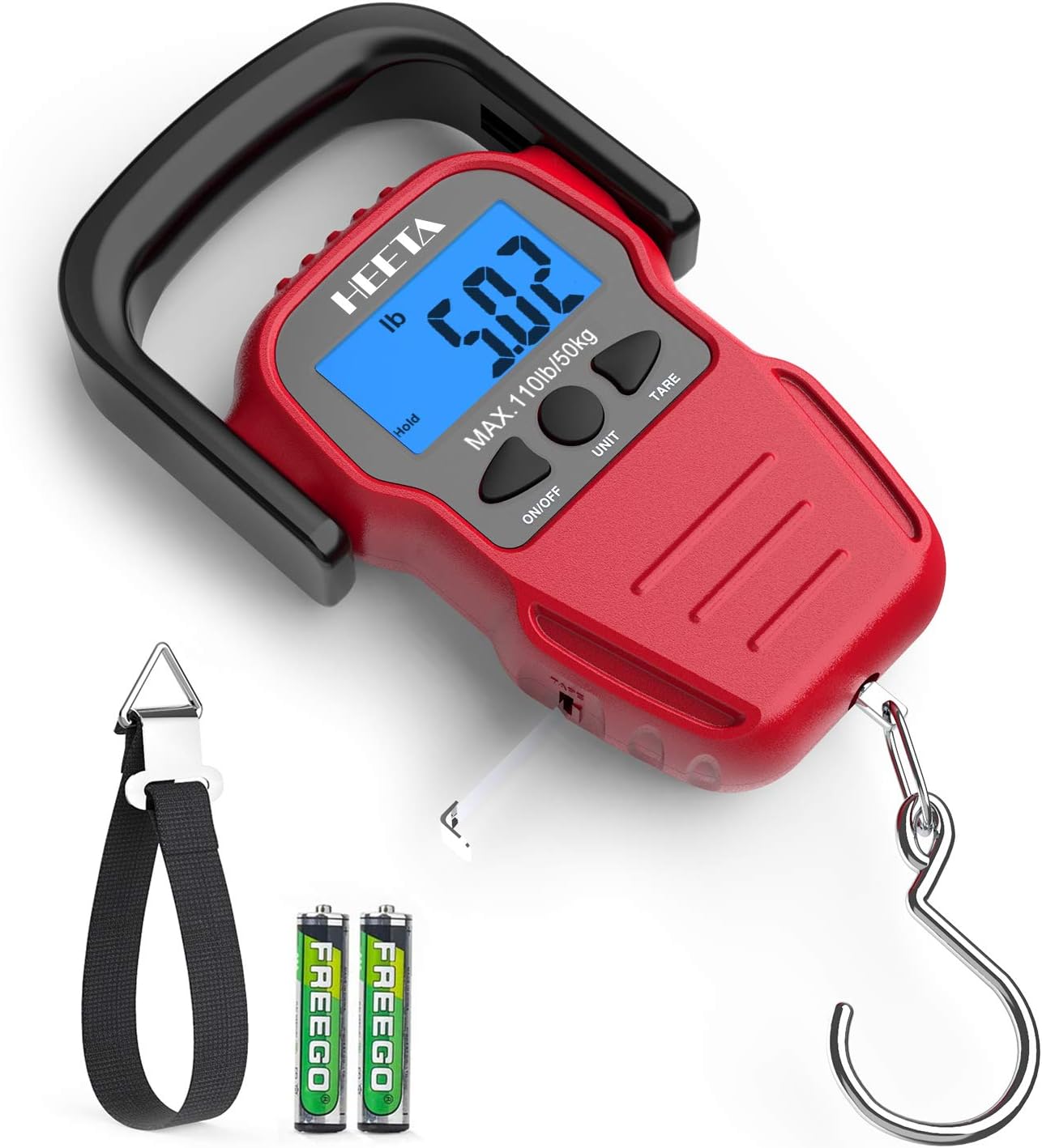 HEETA Fish Scale Digital Fishing Luggage Weight Scale with Measuring Tape
