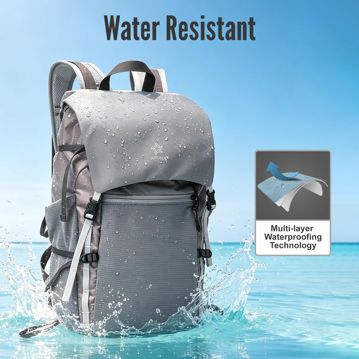 20L Hiking Backpack, Small Lightweight Daypack for Men Women,Grey