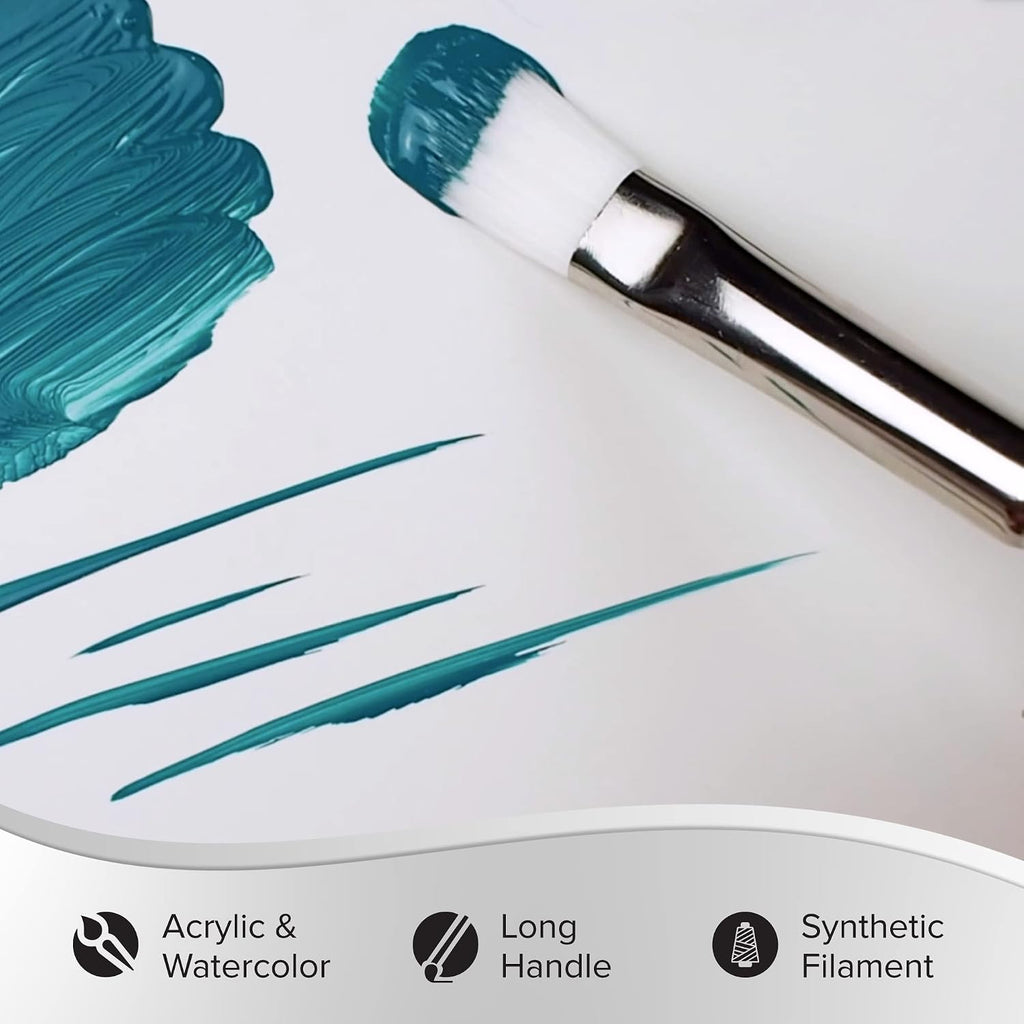 Silver Brush Limited Silverwhite Filberts Watercolor Paintbrush Set, 5pc