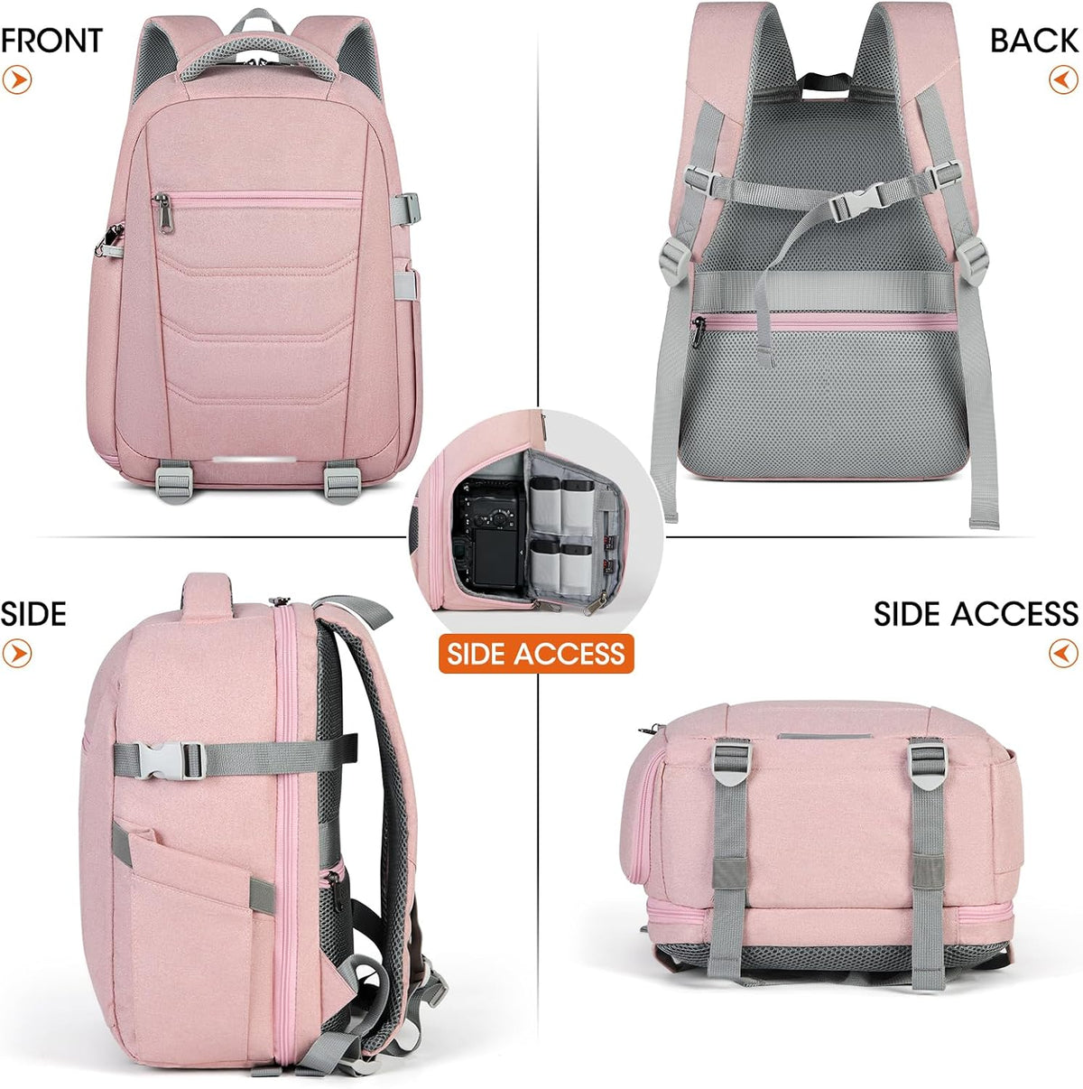 SDYSM Camera Bag for DSLR SLR Mirrorless Camera, 14 Inch Camera Backpack