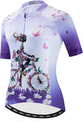 JPOJPO Womens Cycling Jersey,Bike Shirt Quick-Dry Breathable Reflective S-2XL Tops