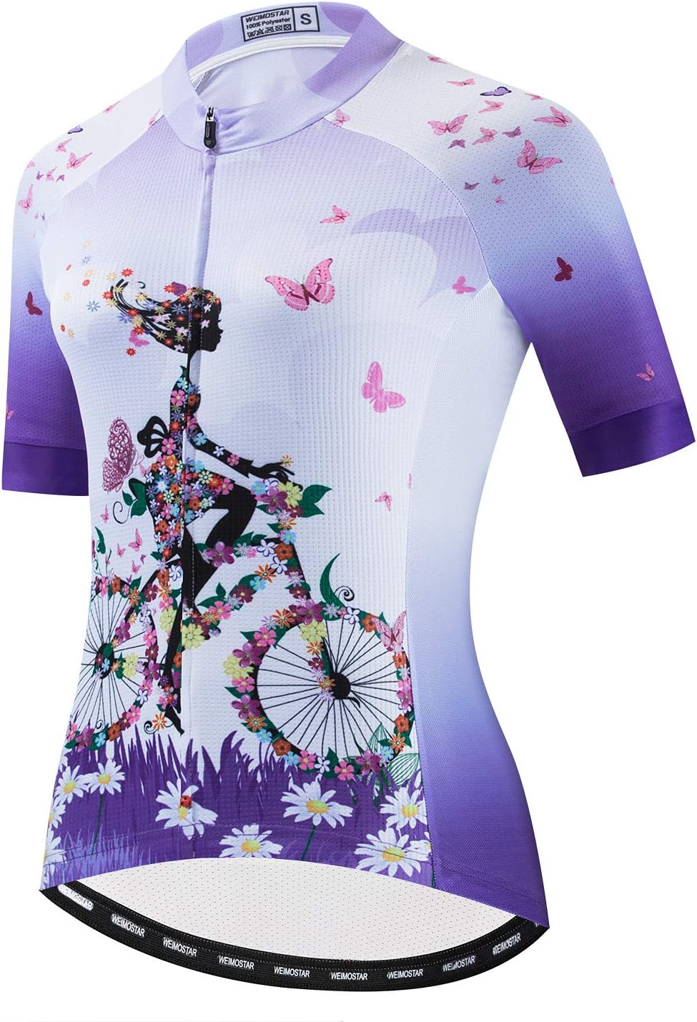 JPOJPO Womens Cycling Jersey,Bike Shirt Quick-Dry Breathable Reflective S-2XL Tops