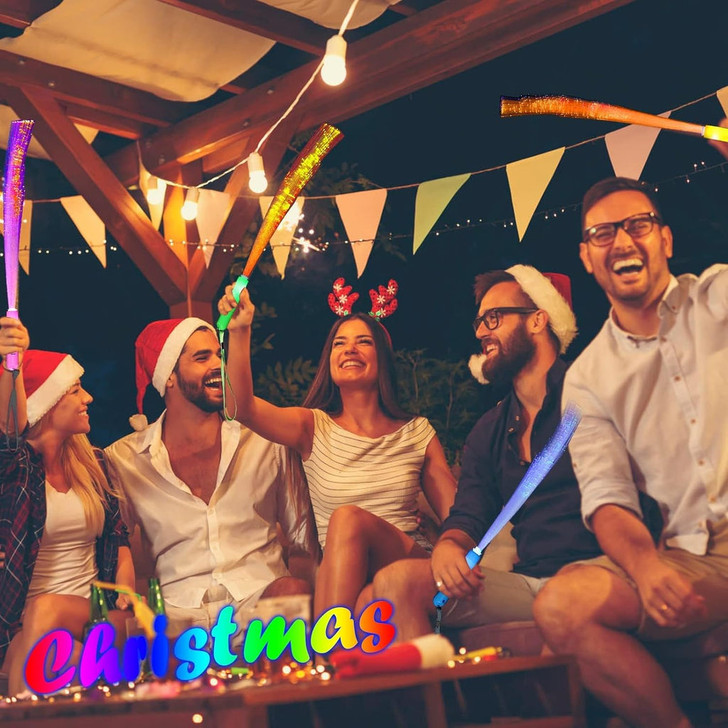 BouQuw 50 Pack Glow Sticks Bulk,Mardi Gras Party Supplies ,3 Models Flashing Sticks, Fiber Optic Wands Light up Sticks Fit Birthday World cup 2026 4th of july Graduations