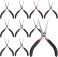 JOIKIT 10 Pack 6 Inch Extra Long Needle Nose Pliers, Mini Precision Needle Nose Pliers Set Repair Tool for Wire Wrapping, Jewelry Making, DIY Crafts, Electronic Repair