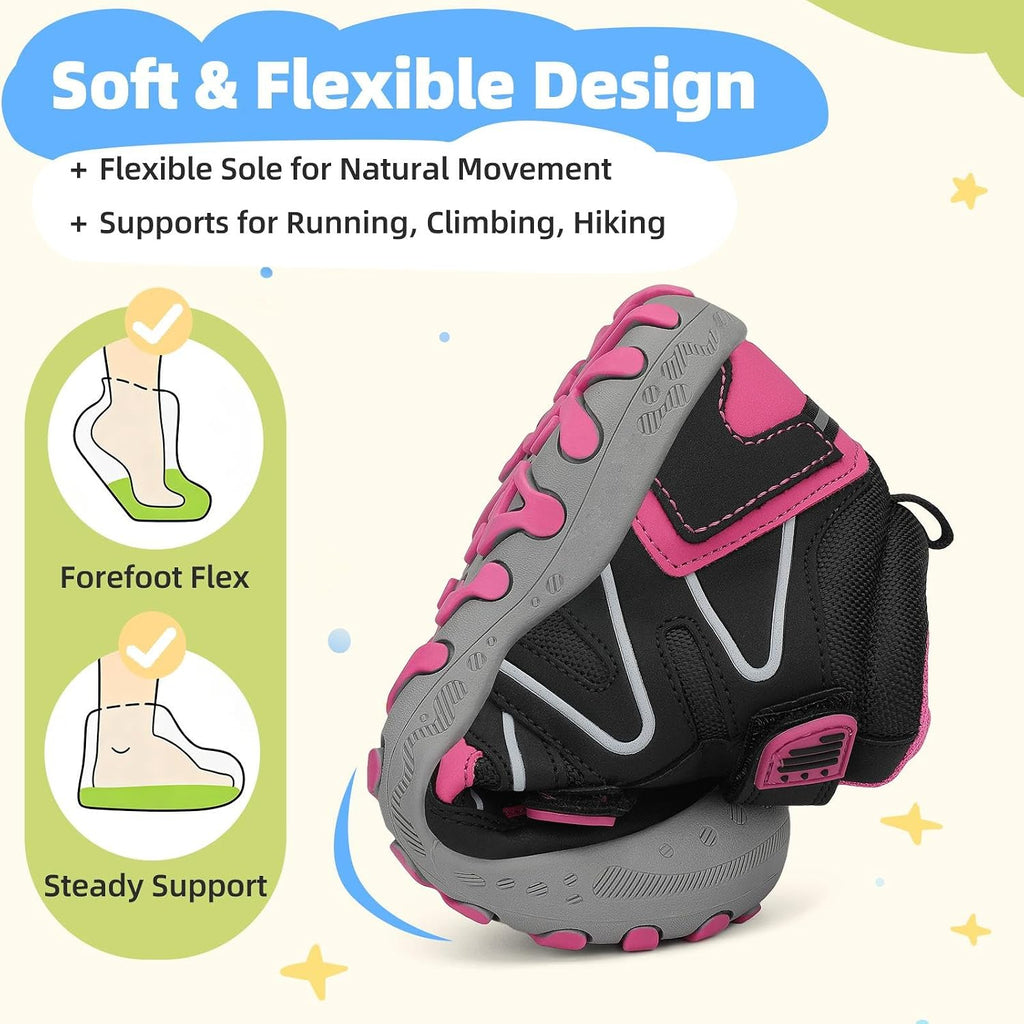 Mishansha Kids Hiking Boots for Boys Girls Water-Resistant Non-Slip