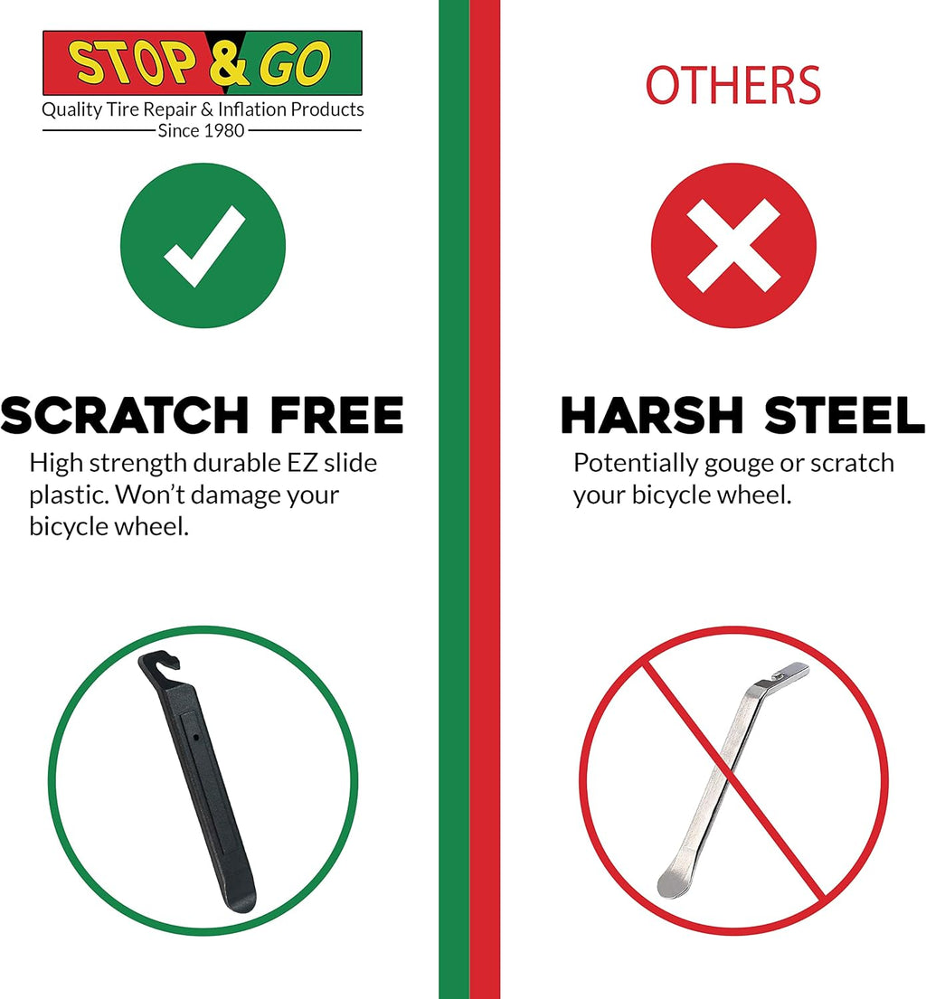 Stop & Go 100 27-Piece Bicycle Tire Repair & CO2 Inflation Kit for Bikes