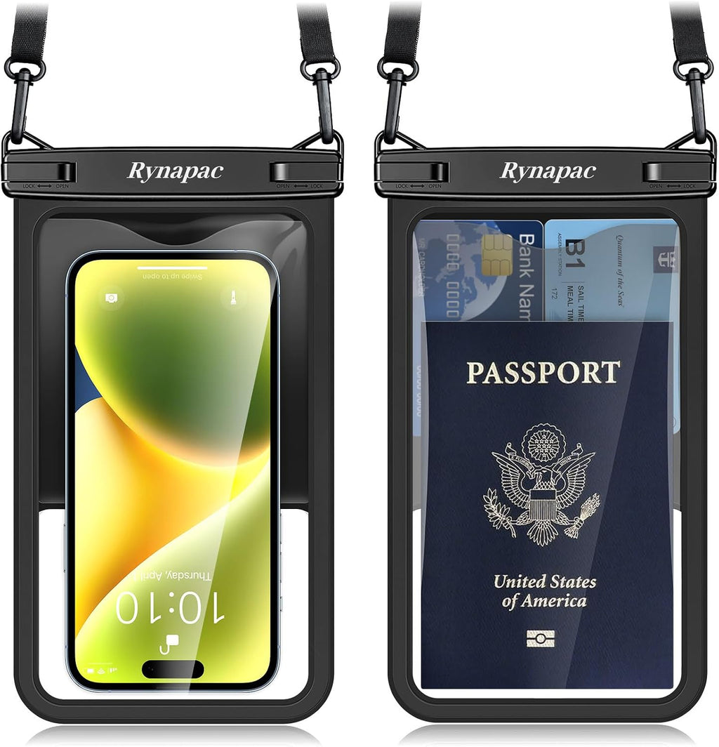 Rynapac Waterproof Phone Pouch Up to 8.5", 2Pack IPX8 Waterproof Phone Case