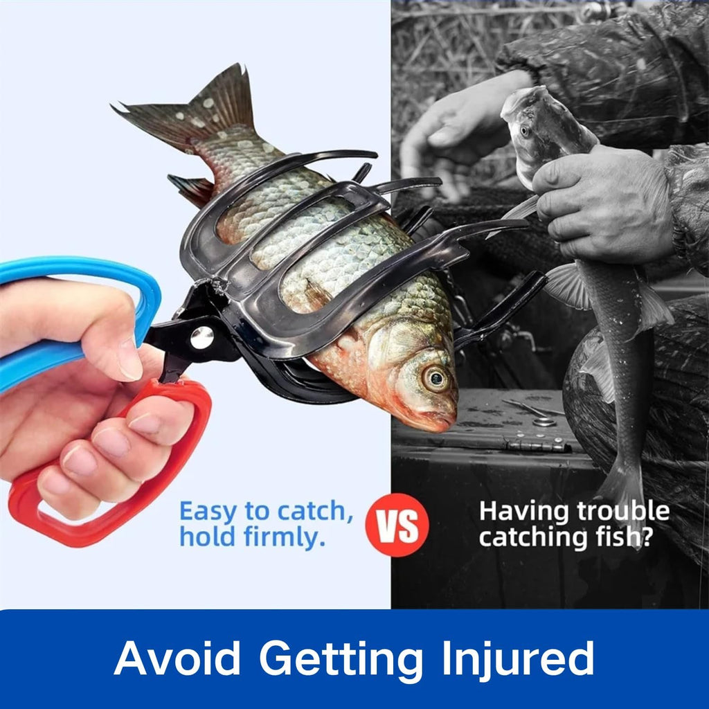 3 Claw Fish Gripper, Metal Fishing Pliers Gripper Catch Fish Control Clamp, Must Have Fishing Pliers Control Tool Fishing Accessories for Most Freshwater Fish Grip Tackle Holder