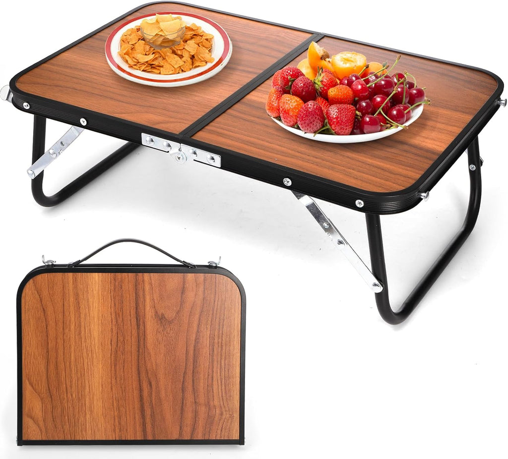 Folding Camping Table, Mini Portable Beach Table with Carry Handle