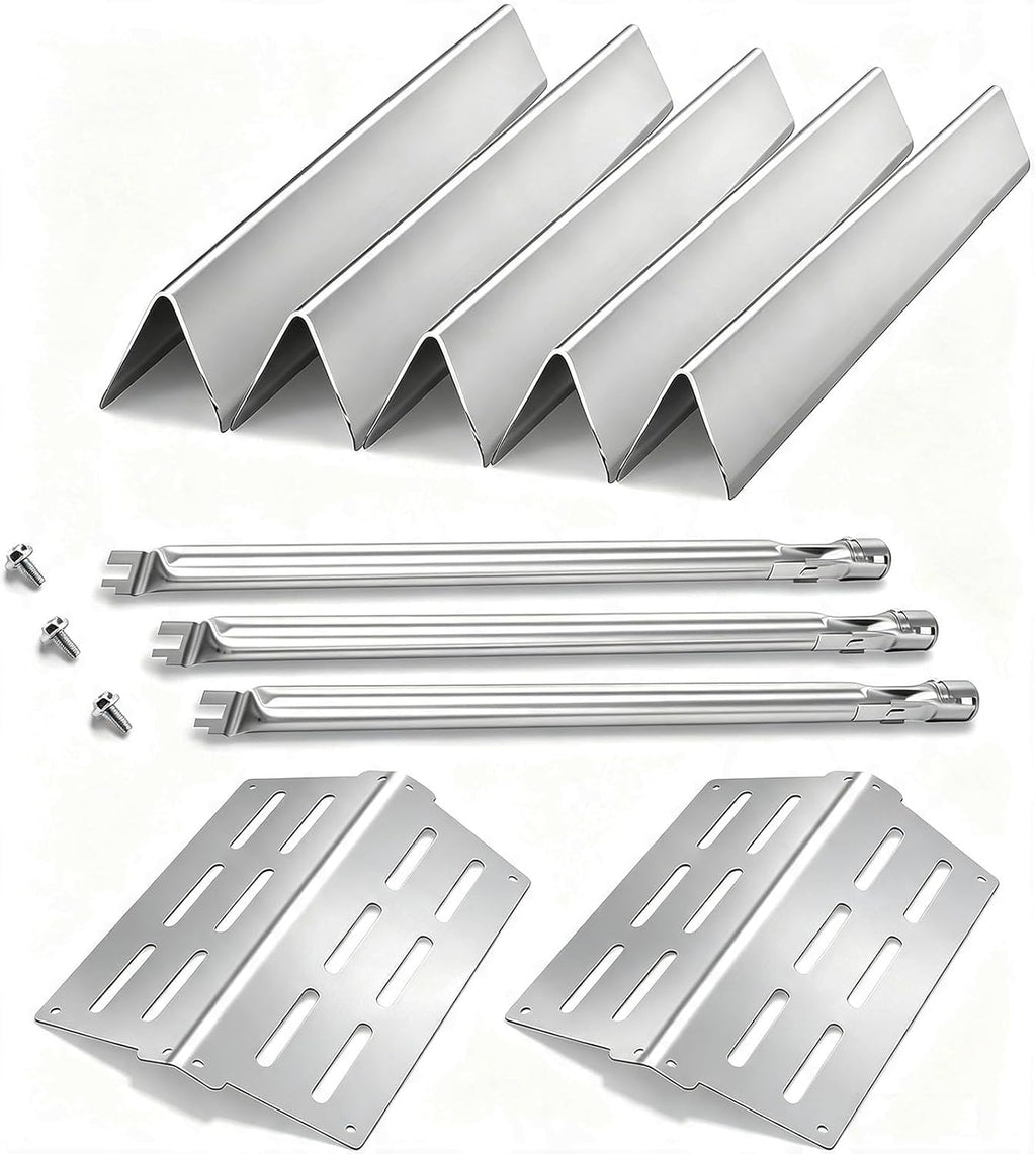 Genesis Grill Parts for Weber E310 E320 E330 EP310 EP320 EP330, 17.5” Flavorizer Bars 7620 Heat Deflector 7622 Burner Tube 62752 for Weber Genesis 300, Replacement Parts for Weber Accessories