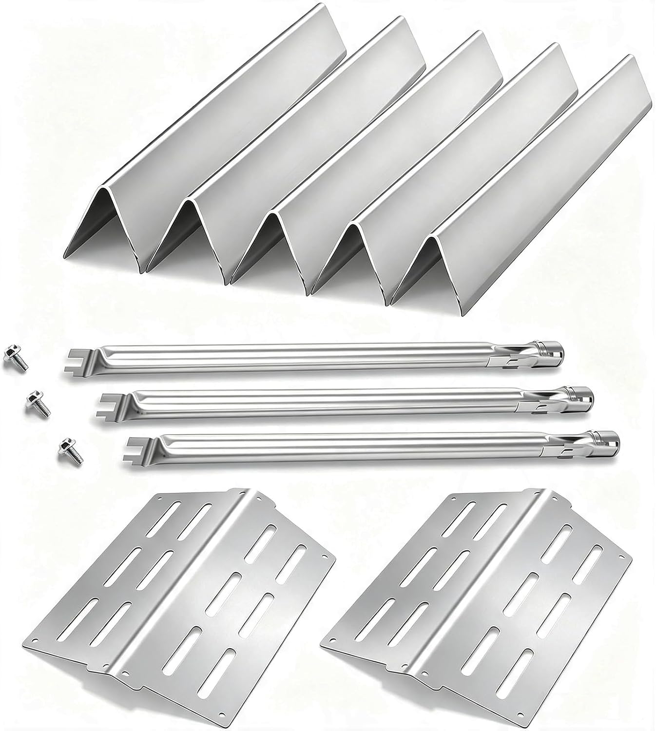 Genesis Grill Parts for Weber E310 E320 E330 EP310 EP320 EP330, 17.5” Flavorizer Bars 7620 Heat Deflector 7622 Burner Tube 62752 for Weber Genesis 300, Replacement Parts for Weber Accessories