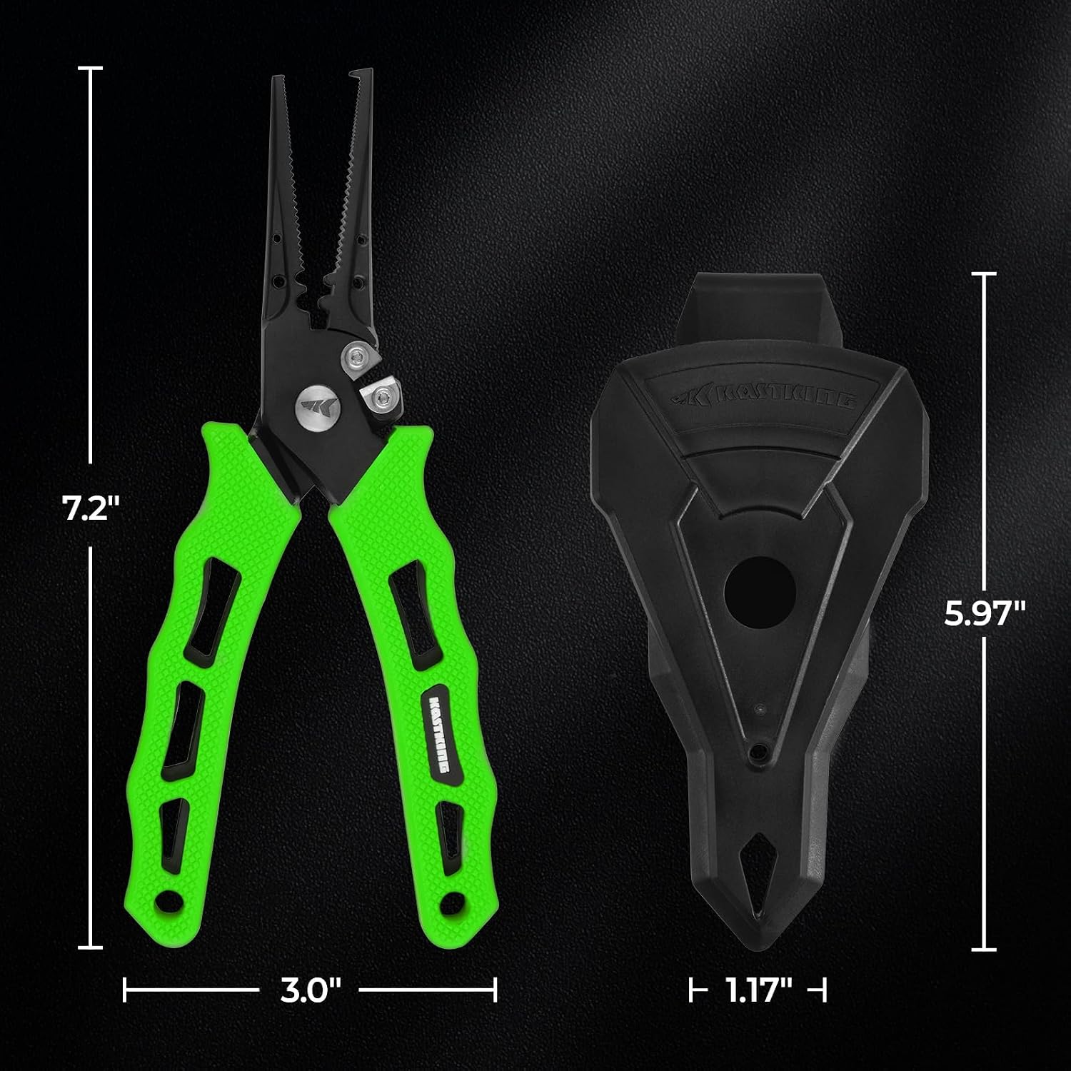 KastKing Cutthroat 7 inch Fishing Pliers, Ice Fishing, Gift for Men