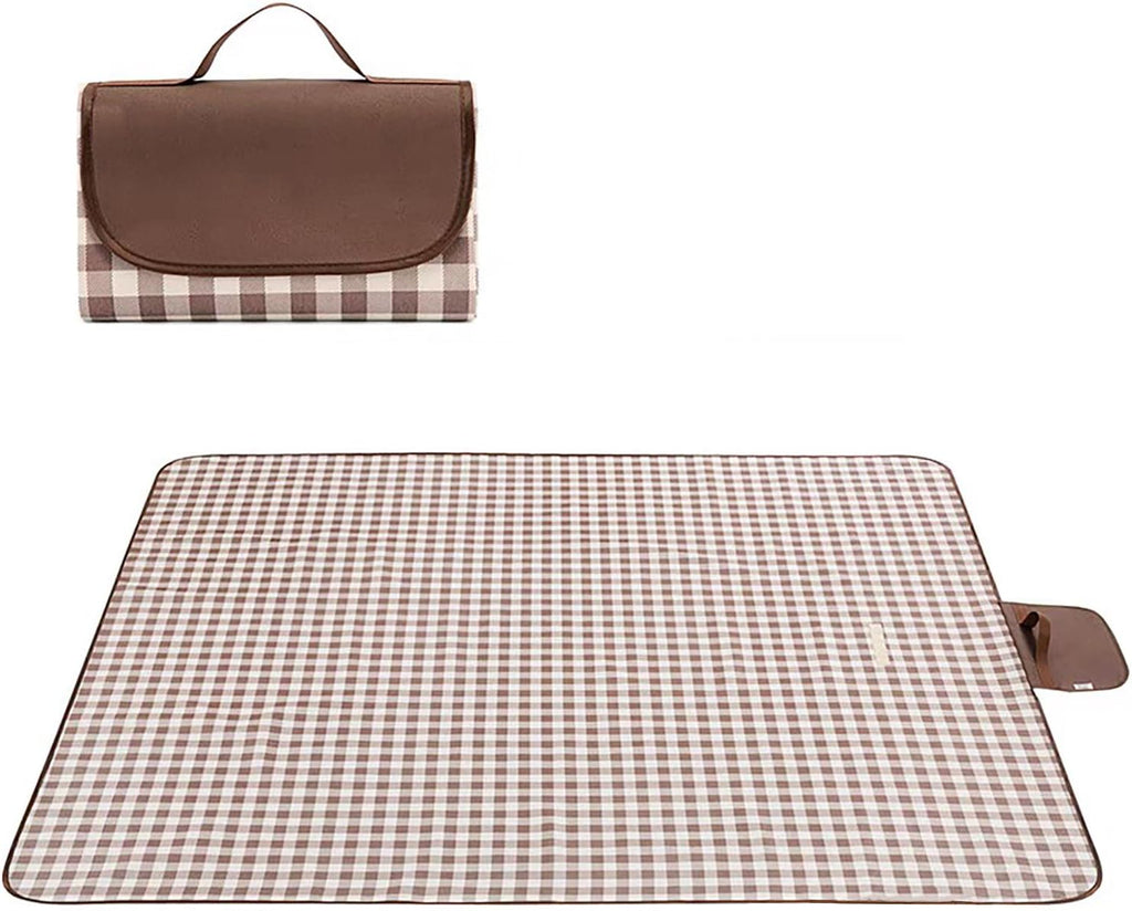 Wind Tour Waterproof Picnic Blanket with Carry Strap - Foldable Sandproof Outdoor Mat for Camping, Beach, Park - 59" x 71",Red (Two Mat Set)