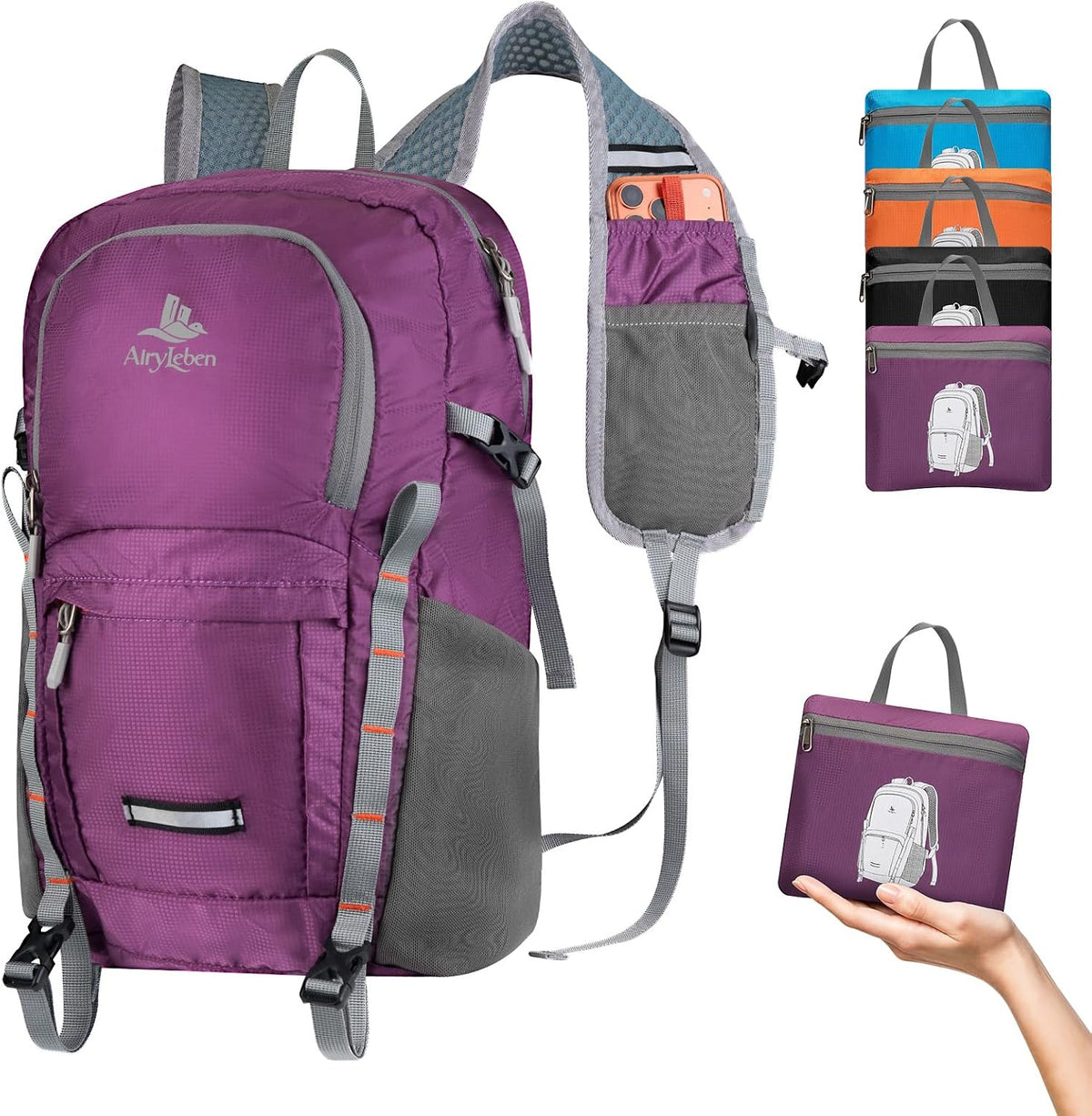 20L Small Hiking Backpack for Women Men, Lightweight Packable Daypack