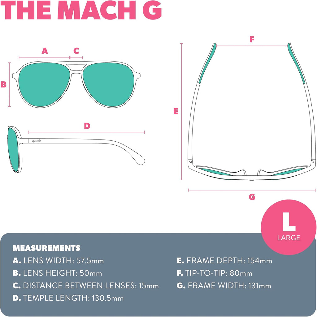 goodr Mach G Polarized Sunglasses Women & Men
