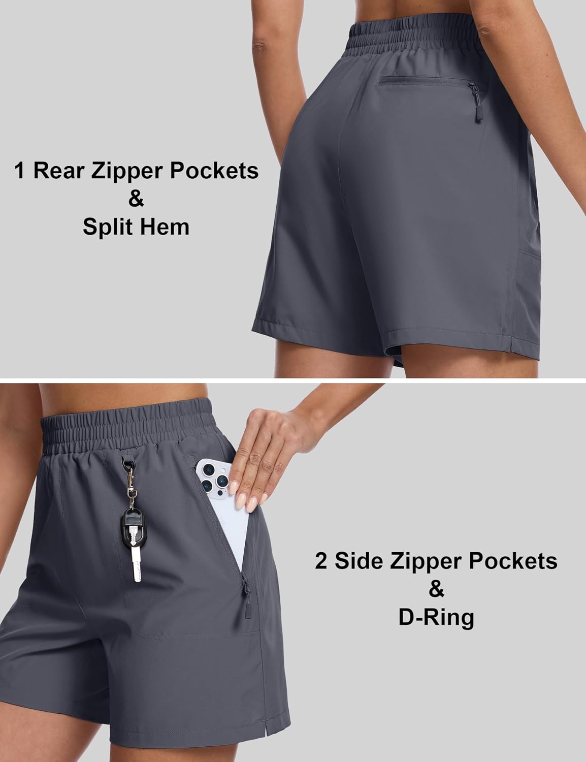 MAGCOMSEN Women's 5" Hiking Cargo Shorts UPF 50+ Quick Dry Lightweight Golf Athletic Casual Summer Shorts with Pockets