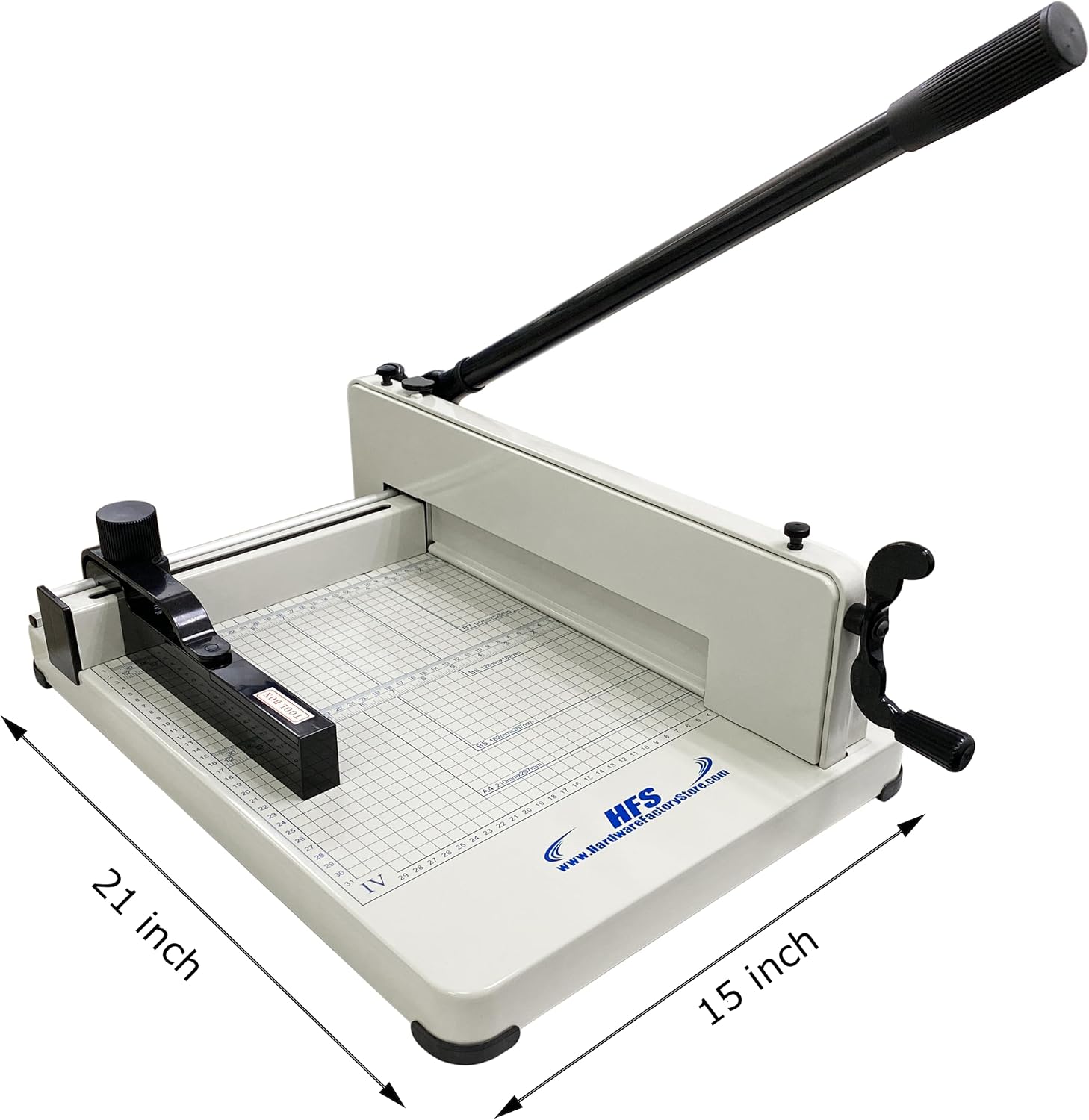 HFS(R) Heavy Duty Guillotine Paper Cutter 400 Sheet Capacity | Solid Steel Construction (A4-12'' Paper Cutter)