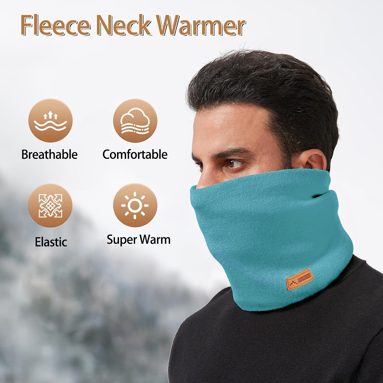 Neck Warmer Gaiter for Men Women,Winter Soft Thick Warm Fleece Lined Face Ski Mask Scarf Cold Weather Running