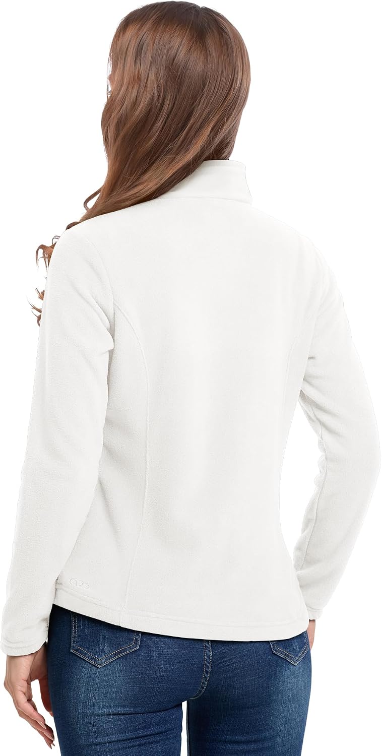 33,000ft Women's Polar Fleece Jacket Zip Up Lightweight Hiking Sweatshirt