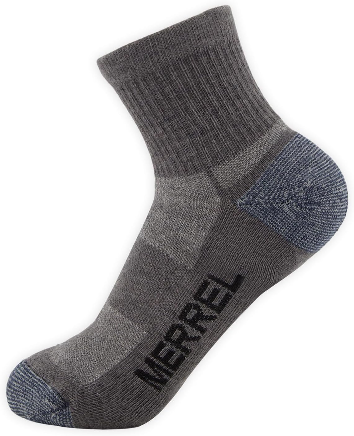 Merrell Unisex 3-pack Trekker Outdoor Ankle Socks, Mid-height Wool Blend Trail Socks Multi-pack