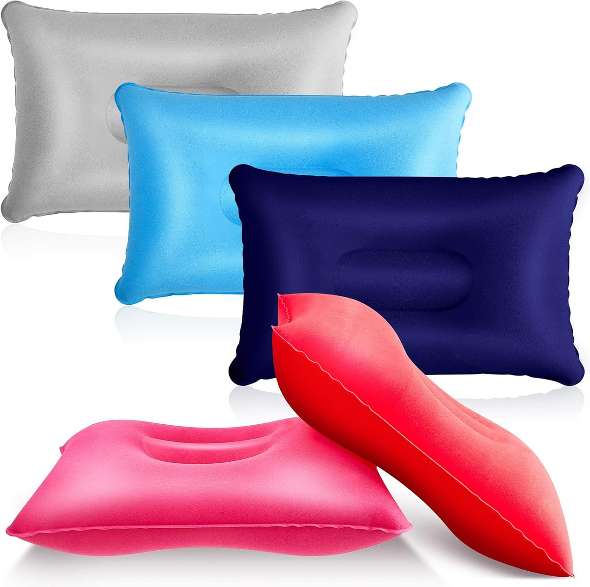Maitys 5 Pcs Inflatable Camping Pillow,16.93 X 10.63 Inches,Gray